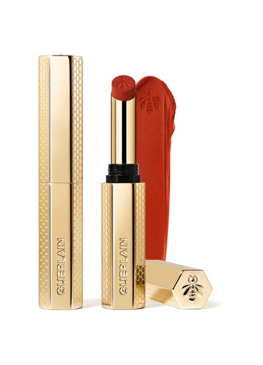 Guerlain KissKiss Honey-Infused Intense Lipstick - voorkant 668 warm marigold