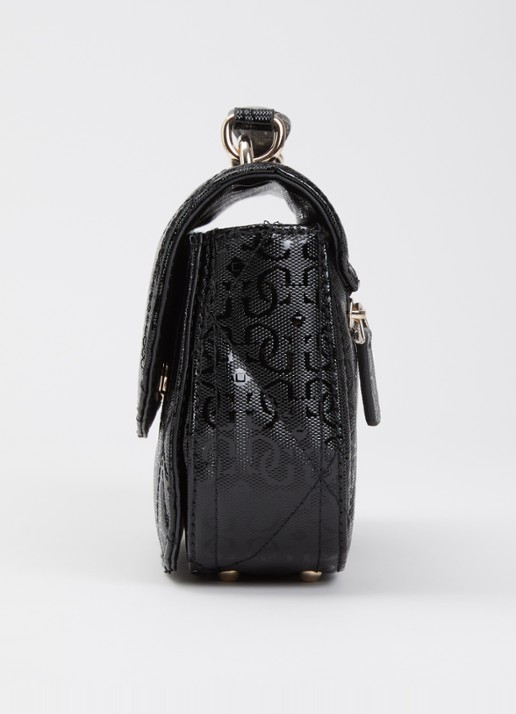 GUESS Aldina handtas met logoprint en afneembare schouderriem - detail 6 zwart