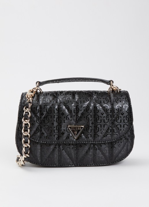 GUESS Aldina handtas met logoprint en afneembare schouderriem