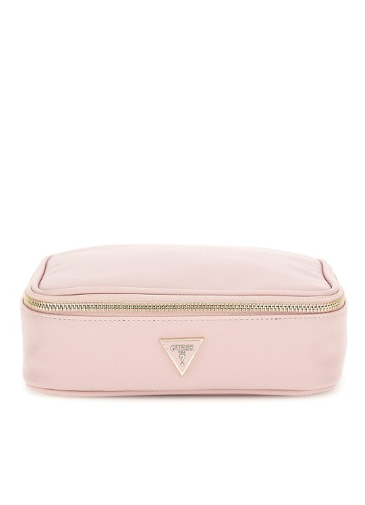 GUESS All In One toilettas met logo set van 3 - voorkant 2 roze
