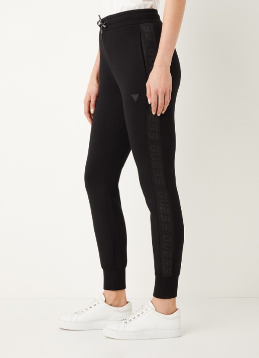 GUESS Allie Scuba high waist slim fit joggingbroek met logoband - detail 2 zwart
