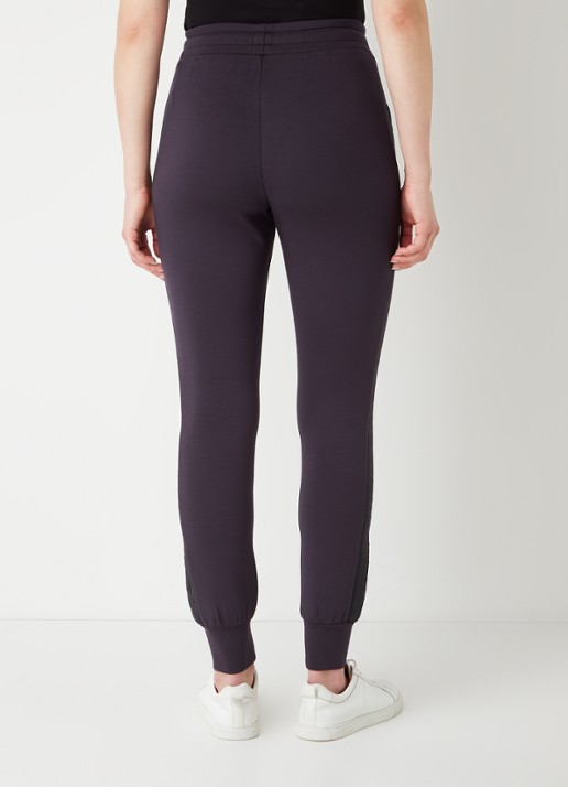 GUESS Allie Scuba high waist slim fit joggingbroek met logoband - achterkant 2 donkerblauw