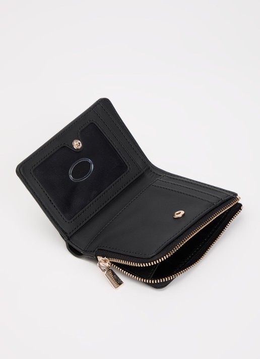 GUESS Amorette portemonnee met logo - voorkant 3 zwart