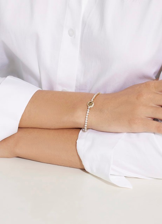GUESS Armband met kristal JUBB05142JWYGS   - voorkant 2 goud