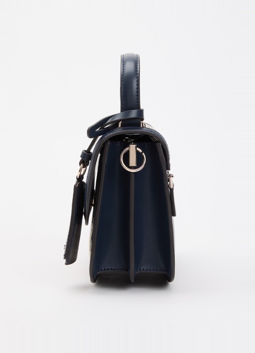 GUESS Audrey crossbodytas met logoprint en afneembare schouderriem - detail 4 donkerblauw