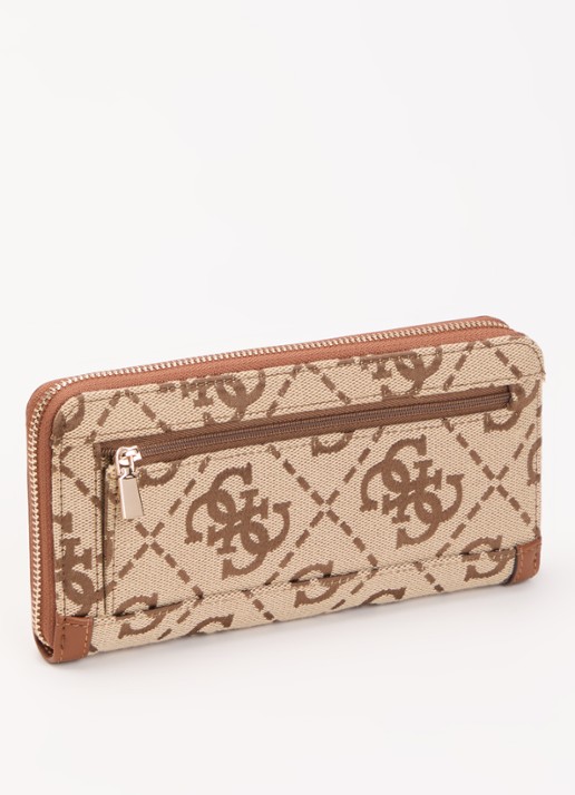 GUESS Audrey portemonnee met logoprint - achterkant bruin