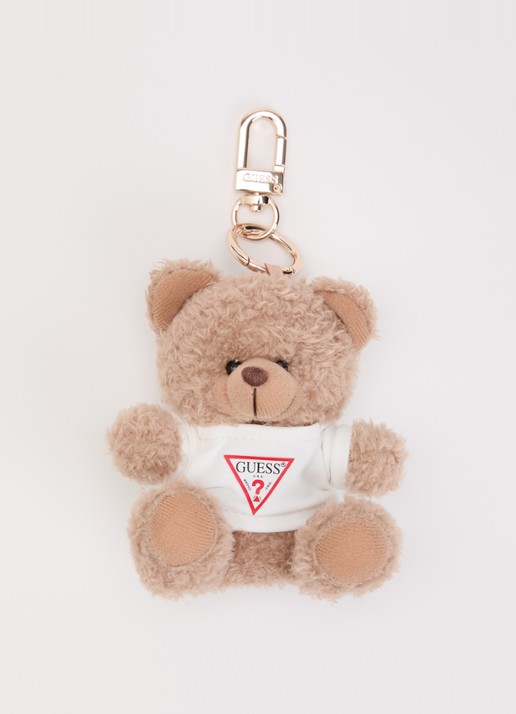 GUESS Bear tasbedel met logo  - voorkant bruin
