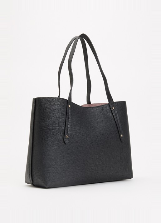 GUESS Brenton shopper met uitneembare schoudertas en portemonnee - achterkant zwart