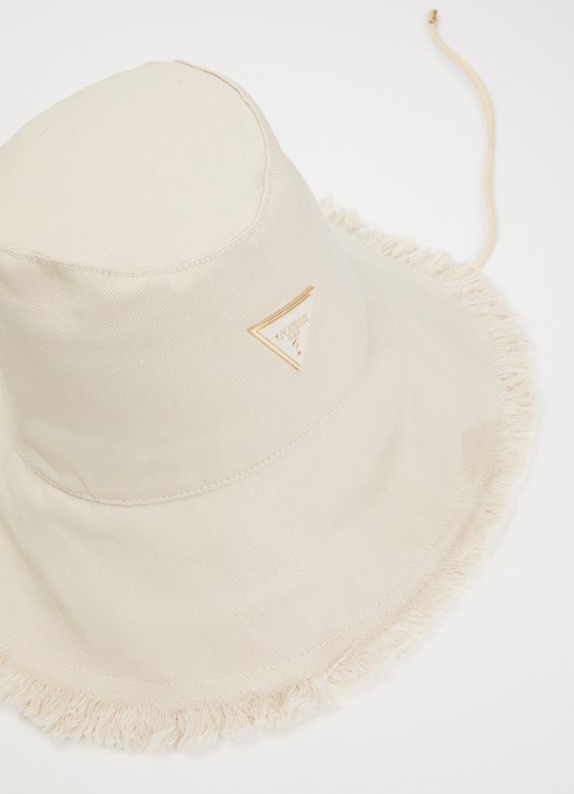 GUESS Bucket hoed met logo  - detail 2 beige