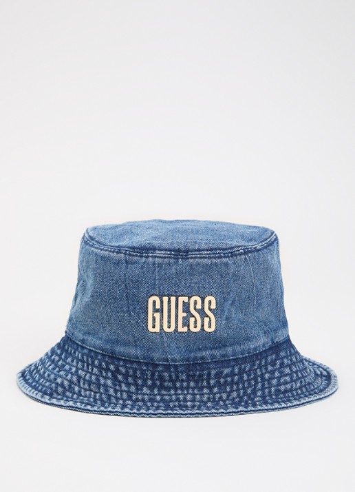GUESS Bucket hoed van denim met logo