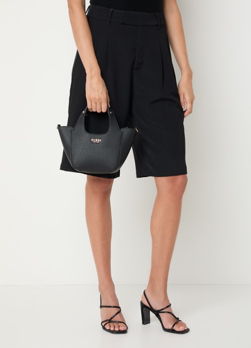 GUESS Calista Mini crossbodytas met uitneembaar etui - voorkant 3 zwart