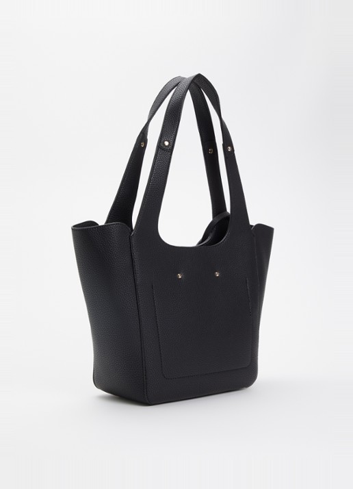 GUESS Calista shopper met uitneembaar etui - achterkant 3 zwart