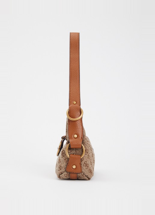 GUESS Camden Mini schoudertas met logoprint - detail 2 beige
