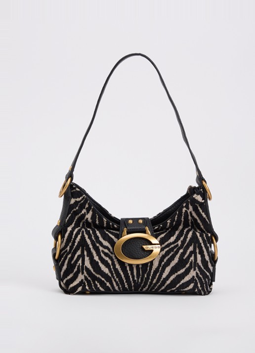 GUESS Camden Mini schoudertas met zebraprint