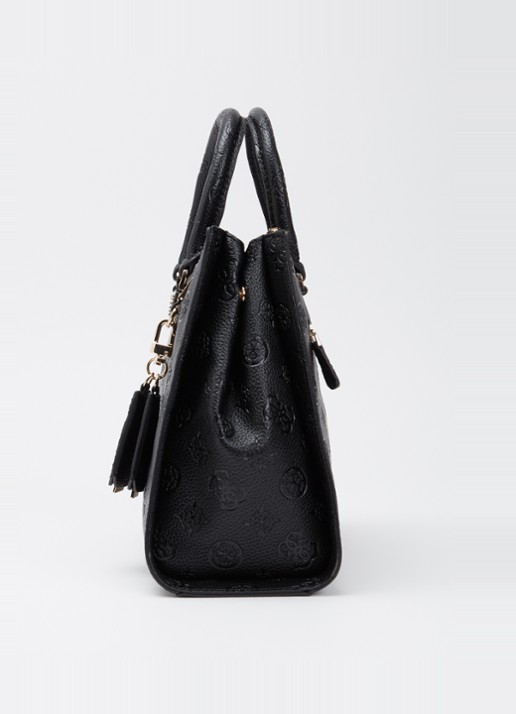 GUESS Cresidia handtas met logo en afneembare schouderriem - detail 3 zwart