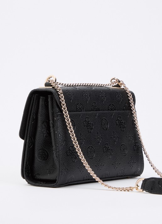 GUESS Cresidia II schoudertas met logo  - achterkant 5 zwart