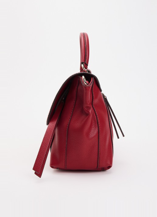 GUESS Devon handtas met afneembare schouderriem - detail 4 rood