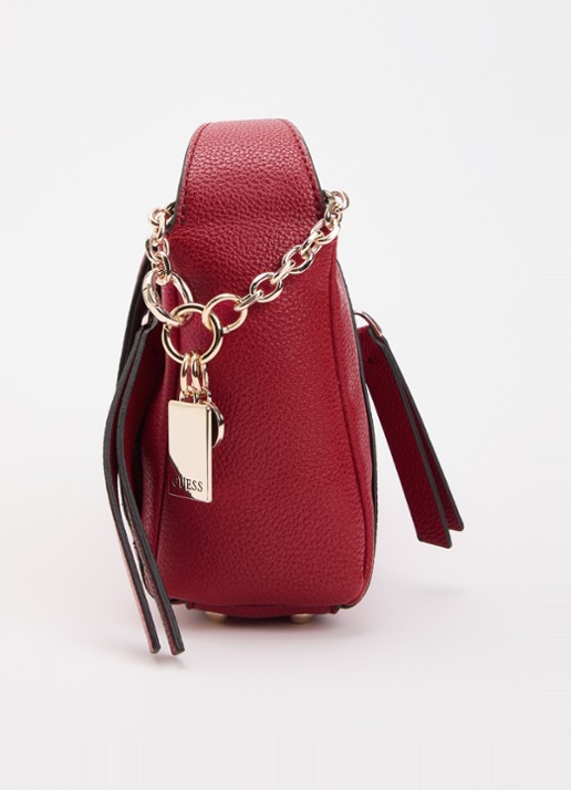 GUESS Devon Mini crossbodytas met verstelbare schouderriem - detail 4 rood