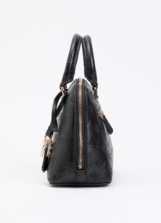 GUESS Dita Logo handtas met logo en afneembare schouderriem  - detail 3 zwart
