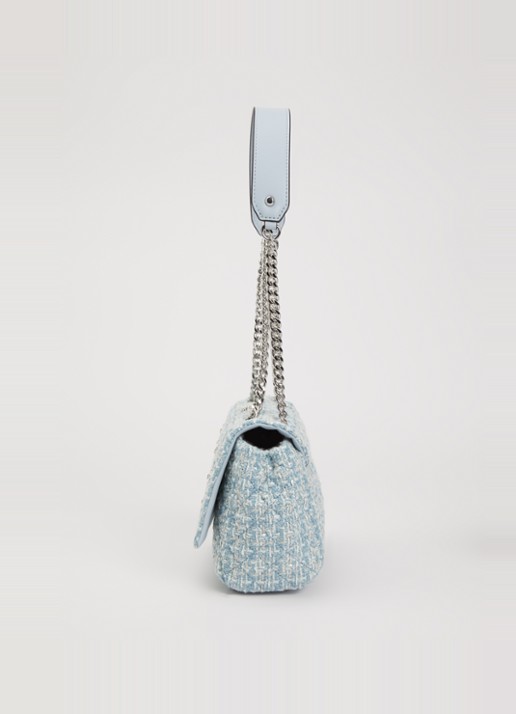 GUESS Everlee schoudertas met tweed-look - detail 2 blauw