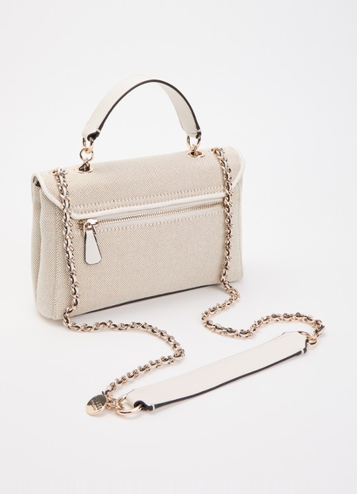 GUESS Giully II crossbodytas met pailletten - achterkant 5 beige