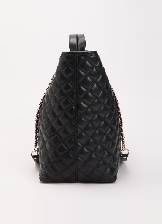 GUESS Giully II Large shopper met quilt patroon en uitneembaar etui - detail 3 zwart