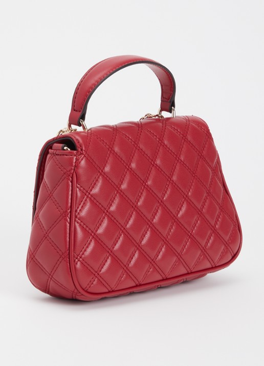 GUESS Giully II schoudertas met quiltpatroon - achterkant 2 kersenrood