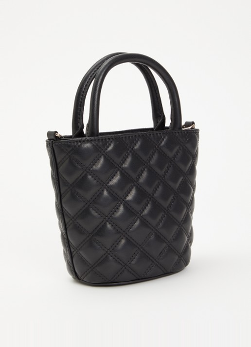 GUESS Giully mini tote handtas met afneembare schouderriem - achterkant 5 zwart