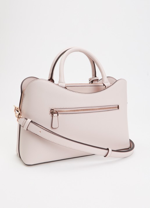GUESS Janie handtas met afneembare schouderriem - achterkant 7 beige