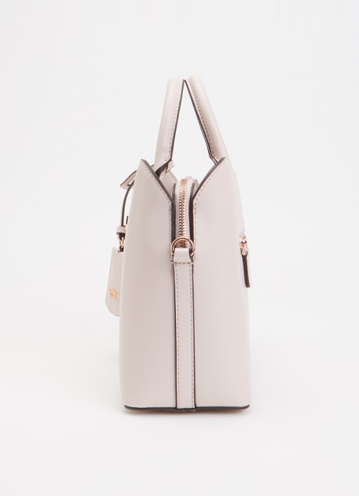 GUESS Janie handtas met afneembare schouderriem - detail 5 beige