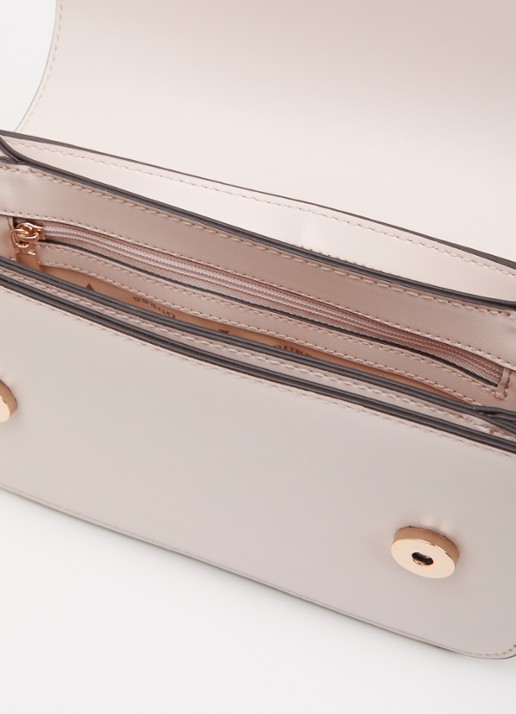 GUESS Janie schoudertas met verstelbare schouderriem - detail beige