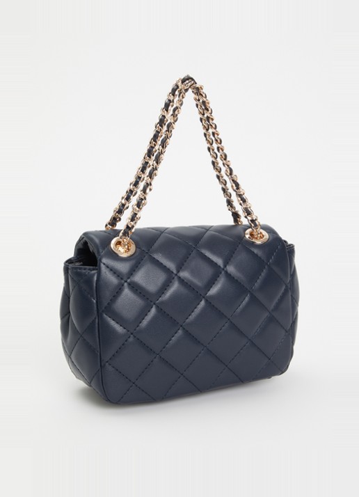 GUESS Juliet mini schoudertas met afneembare schoudertas  - achterkant donkerblauw