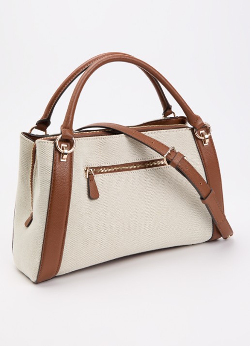 GUESS Karnilla handtas met afneembare schouderriem - achterkant bruin