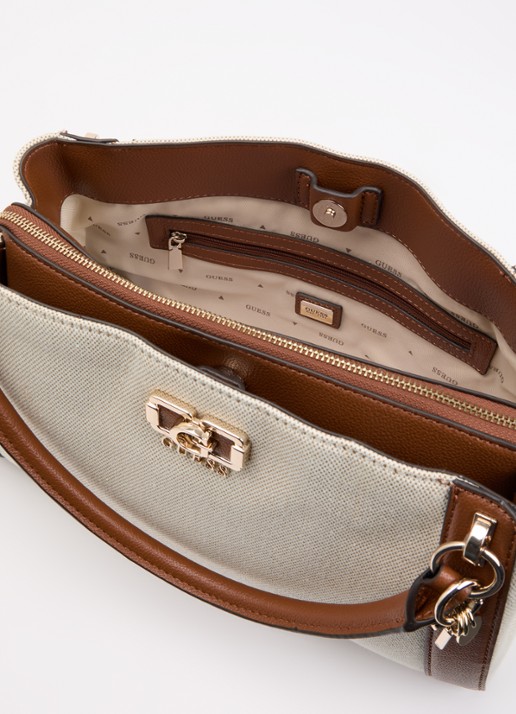 GUESS Karnilla handtas met afneembare schouderriem - detail 4 bruin