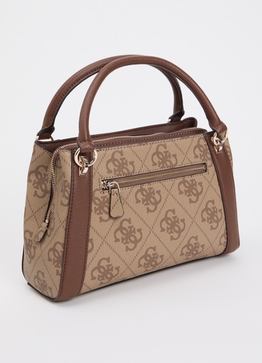 GUESS Karnilla Logo schoudertas met logo en afneembare schouderriem  - achterkant bruin