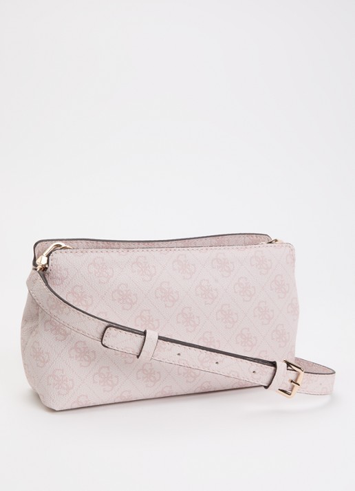 GUESS Katya crossbodytas met logoprint - achterkant 6 lichtroze