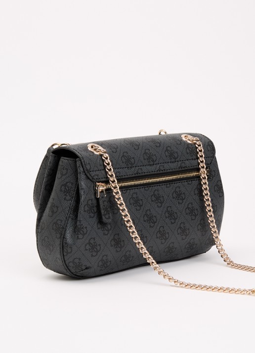 GUESS Kaya schoudertas met logoprint - achterkant zwart