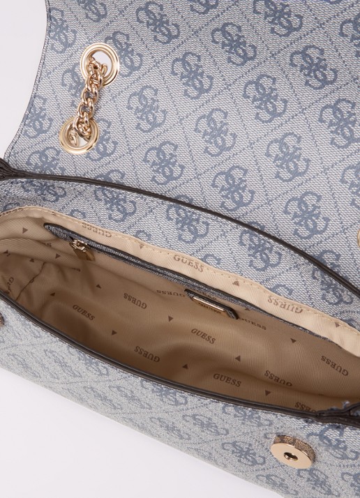 GUESS Kaya schoudertas met logoprint - detail 5 indigo