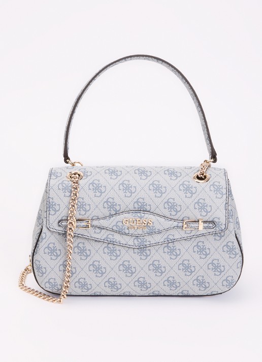 GUESS Kaya schoudertas met logoprint - voorkant 2 indigo