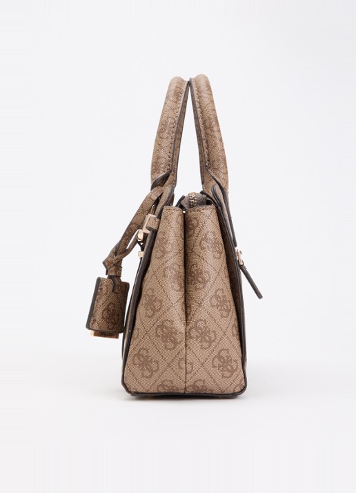 GUESS Leona Logo crossbodytas met logoprint en afneembare schouderriem  - detail 5 bruin