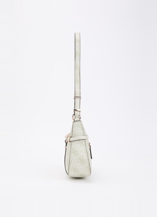GUESS Leona logo schoudertas met logoprint  - detail 2 lichtgroen