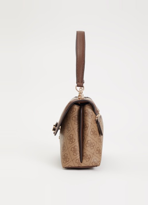 GUESS Lindsay schoudertas met logoprint - detail 4 beige