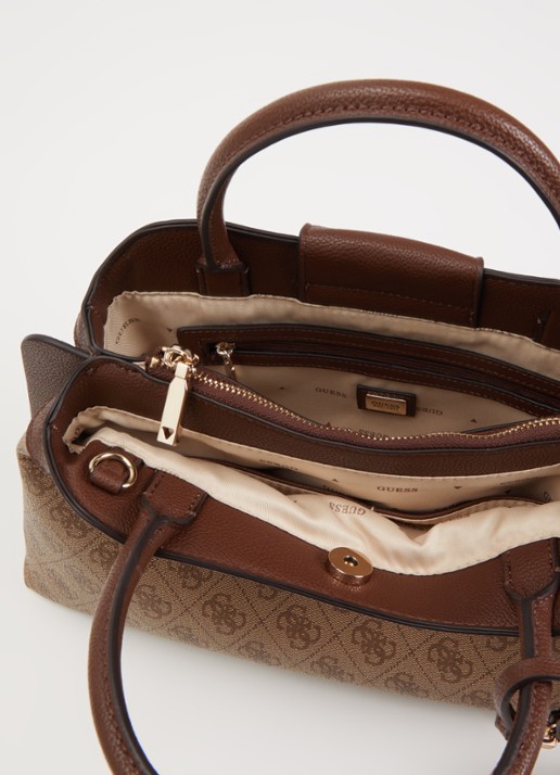 GUESS Lindsay schoudertas met logoprint - detail 2 bruin