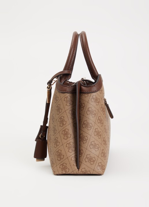 GUESS Lindsay schoudertas met logoprint - detail 3 bruin