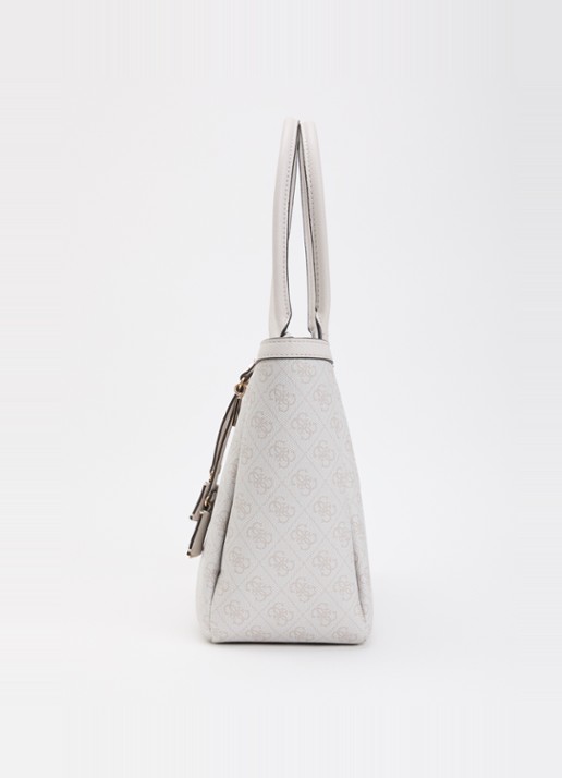 GUESS Lindsey schoudertas met logoprint - detail 2 creme