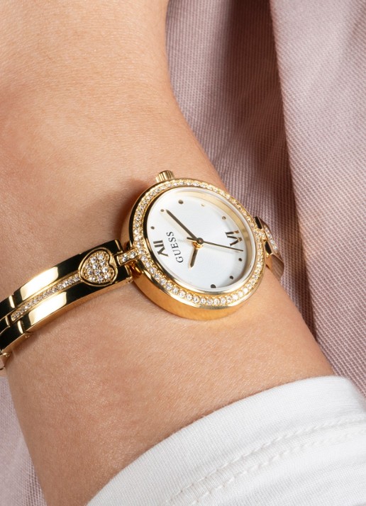 GUESS Lovey horloge GW0655L2 - voorkant 2 goud