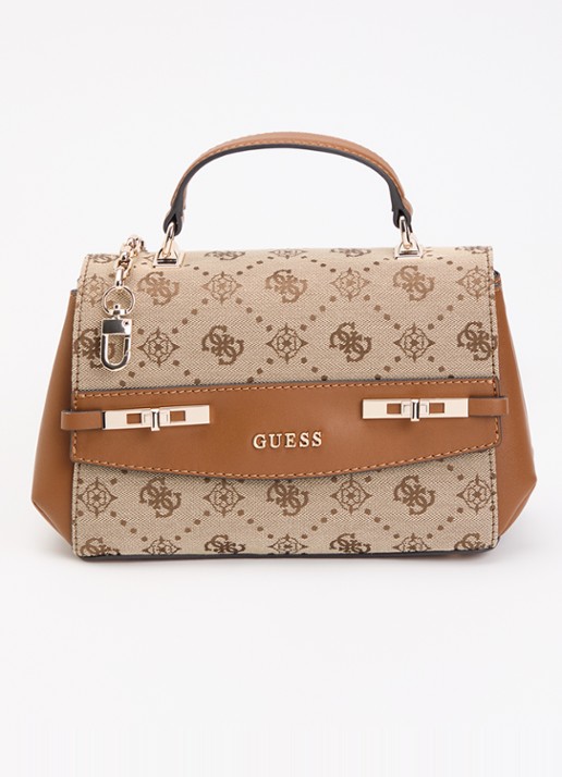 GUESS Melinda Logo handtas met logoprint en afneembare schouderriem
