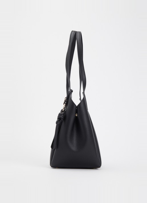 GUESS Melody schoudertas met logo en tasbedel - detail 4 zwart