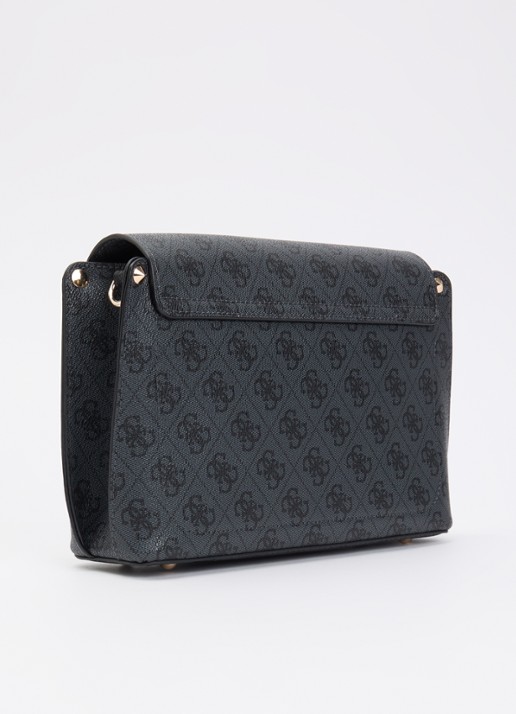 GUESS Meridian II Flap crossbodytas met logo  - achterkant 4 grijs