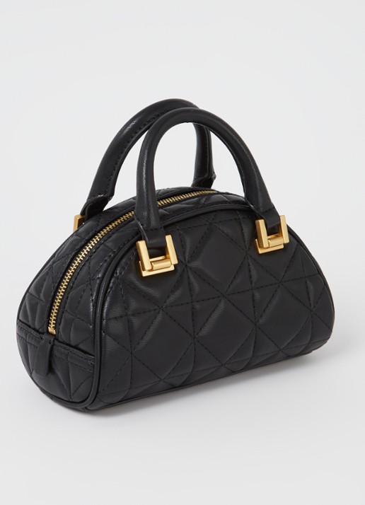 GUESS Mildred quilted handtas met afneembare schouderriem  - achterkant 4 zwart